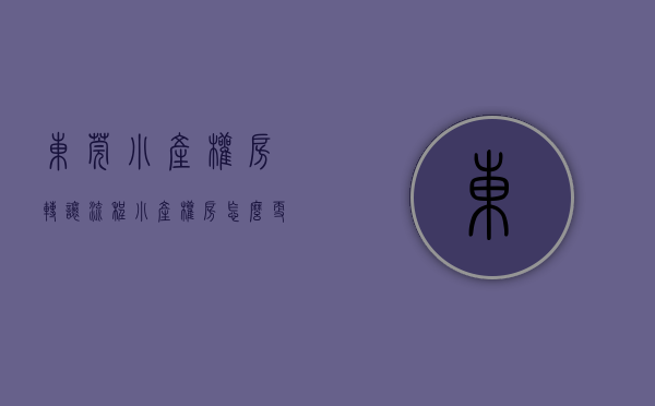 东莞小产权房转让流程（小产权房怎么更名过户？东莞长安一手小产权-东方新城，两栋社区管理统建楼，回报率百分之10以上，投资收益高，租金高，户型好，开发商）