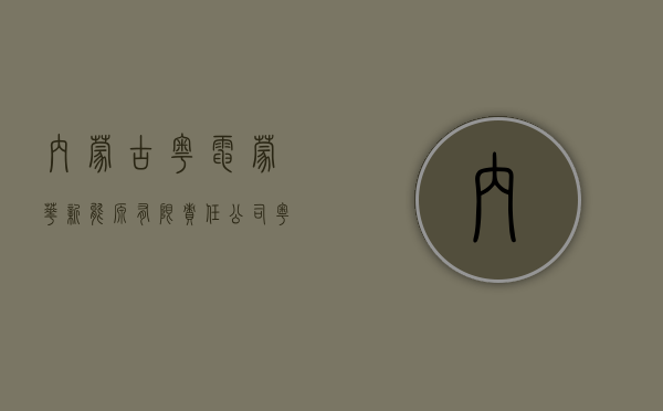 内蒙古粤电蒙华新能源有限责任公司（粤蒙“百万人互游”深圳推介会达成意向投资216亿元）