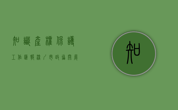知识产权保护工作汇报（深圳市政协开展知识产权保护条例落实情况监督性视察）