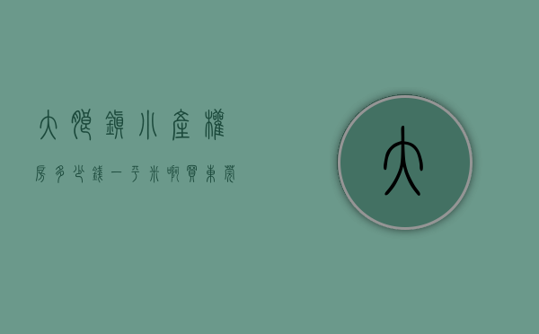 大朗镇小产权房多少钱一平米啊（买东莞大朗小产权房的优缺点）(大朗小产权房有上涨空间吗)