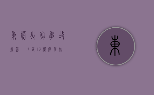 东莞火灾事故（东莞一小区12楼突发起火！只因楼下小孩放的一把烟花…）