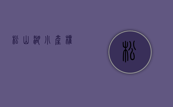 松山湖小产权