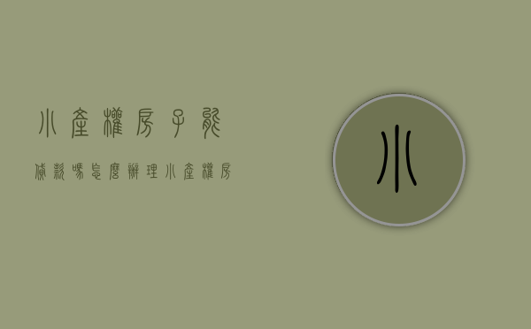 小产权房子能贷款吗怎么办理（小产权房可以贷款吗？如何进行抵押贷款？）