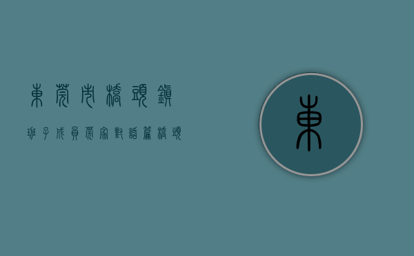 东莞市桥头镇班子成员（【莞家·对话篇】桥头镇党委副书记、镇长刘锦棠：全域提升精细化管理水平，打造品质美丽宜居之城）