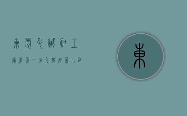 东莞毛织加工厂（东莞一个毛织产业小镇的复苏与转型）(东莞毛织有限公司)
