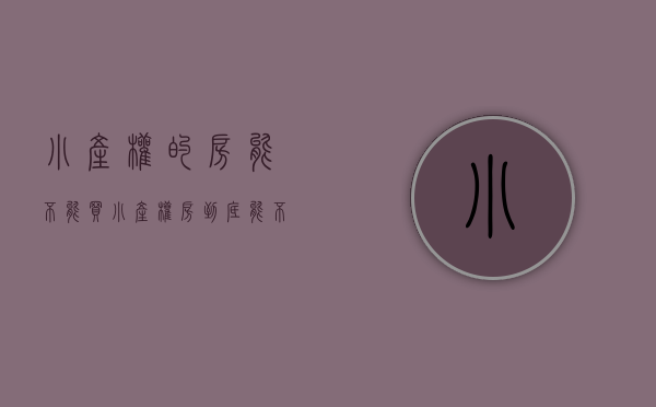 小产权的房能不能买（小产权房到底能不能买？已经买了小产权房，合同有效吗？）
