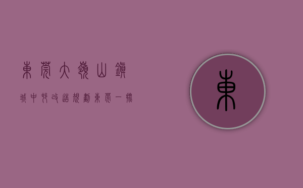 东莞大岭山镇城中村改造规划（东莞一批“1+N”更新改造项目实施方案批复 涉及大岭山、石龙镇等）