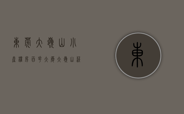 东莞大岭山小产权房《百花大厦》大岭山沃尔玛附近，全部精装两房318万一套，三房388万一套
