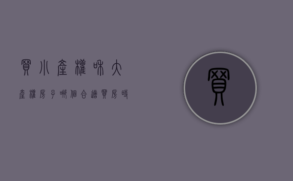 买小产权和大产权房子哪个合适（买房时，我们应该选择小产权房还是大产权房，哪个更划算呢？）