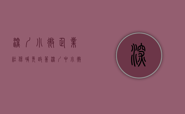 深圳小微企业社保减免政策（@深圳中小微企业、个体工商户，最新社保纾困政策来啦！）