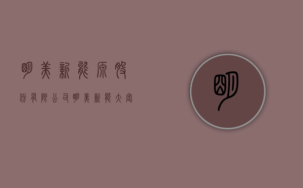 明美新能源股份有限公司（明美新能：大客户产品“低迷”了，申报前夕实控人因离婚风波违法了，公司未来该何去何从｜IPO观察）