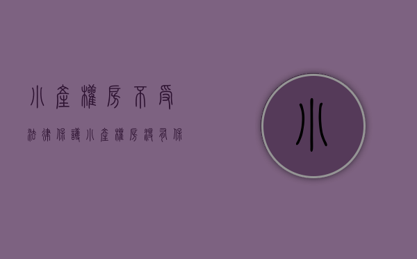 小产权房不受法律保护（小产权房没有保障但给了我们心灵上一份安慰）