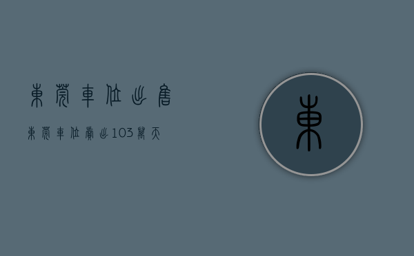 东莞车位出售（东莞车位卖出103万天价）(东莞市车位价格一般多少钱)