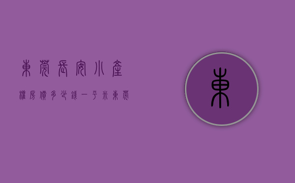 东莞长安小产权房价多少钱一平米（东莞长安的小产权房值得投资吗？）