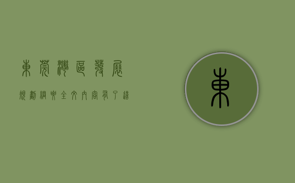 东莞湾区发展规划纲要 全文内容（有了这对“超级CP”，东莞稳夺湾区话语权！）