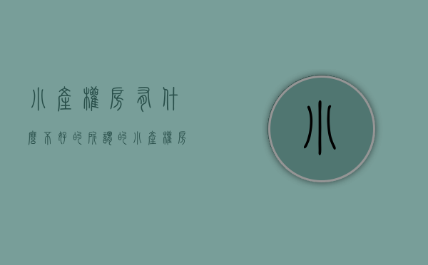 小产权房有什么不好的（所谓的“小产权房”，靠谱吗？可以买卖吗？）(小产权房有什么优势)