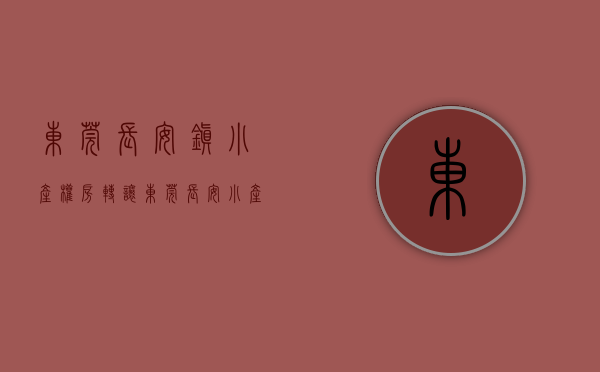 东莞长安镇小产权房转让（东莞长安小产权房产过户时具体需要什么手续？）