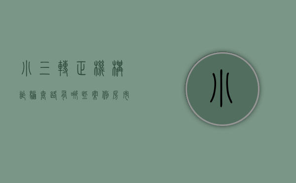 小三转正机构诈骗套路有哪些案例（”房市小三“试点转正，正室会风起云涌？）