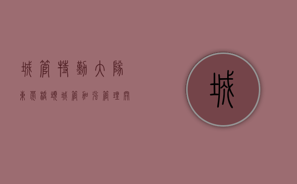 城管特勤大队（东莞桥头城管加强管理，开展特勤队伍业务提升培训）(城管特勤队员)