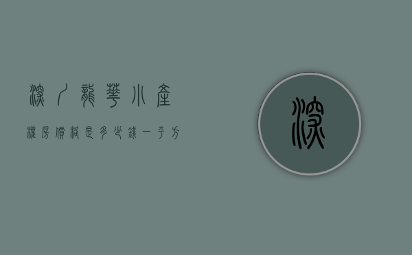 深圳龙华小产权房价格是多少钱一平方（深圳龙华小产权房【龙鑫苑】龙华地铁口200米 带精装556万套起）