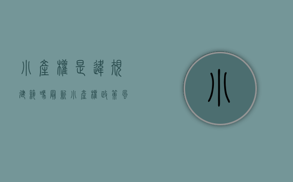 小产权是违规建筑吗（最新小产权政策风向：违法建筑收归国有）(小产权 违建)