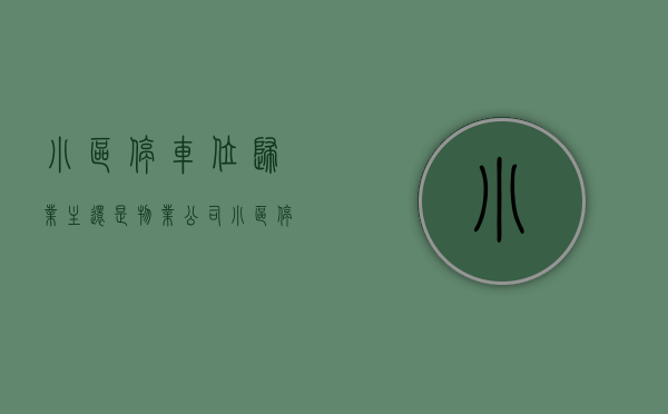 小区停车位归业主还是物业公司（小区停车位的产权究竟属于谁？）(小区停车位的归属权应该归谁)