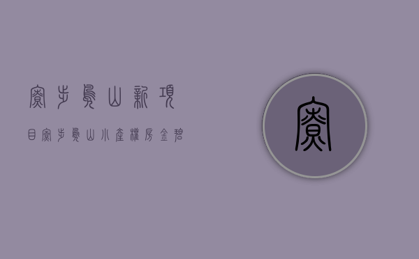 寮步凫山新项目（寮步凫山小产权房《金碧城》精装统建楼《金碧城）(寮步凫山旧改)