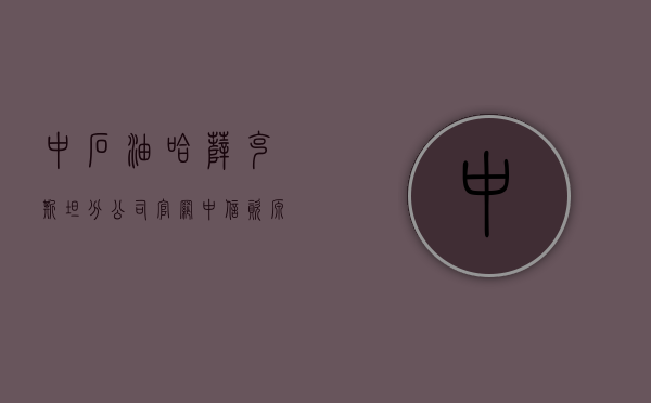 中石油哈萨克斯坦分公司官网（中信资源(01205)就出售哈萨克斯坦石油资产权益及股东贷款启动公开招标程序）