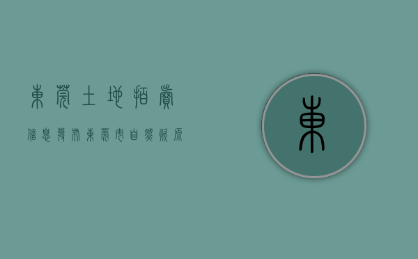 东莞土地拍卖信息发布（东莞市自然资源局国有土地使用权挂牌出让公告(莞[2023]WT025号)）