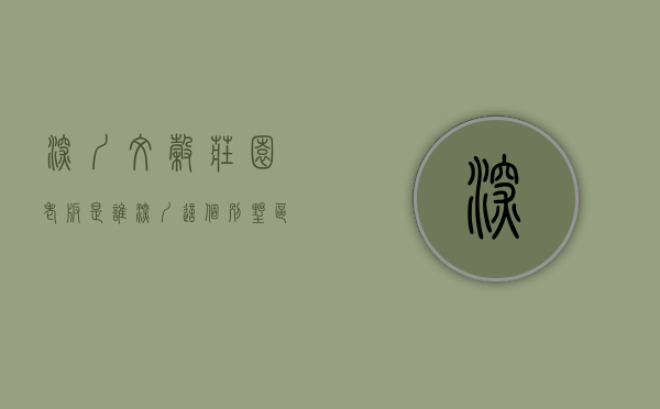 深圳文谷庄园老板是谁（深圳这个别墅区—文谷庄园为什么没人住？（详解））