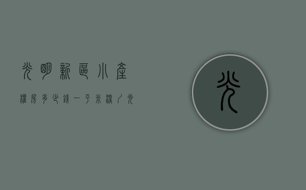 光明新区小产权房多少钱一平米（深圳光明的小产权房可以买吗？需要注意哪些事项？）