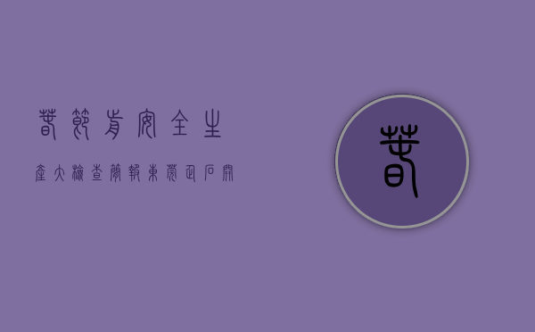 春节前安全生产大检查简报（东莞企石开展春节前安全生产督导检查工作）