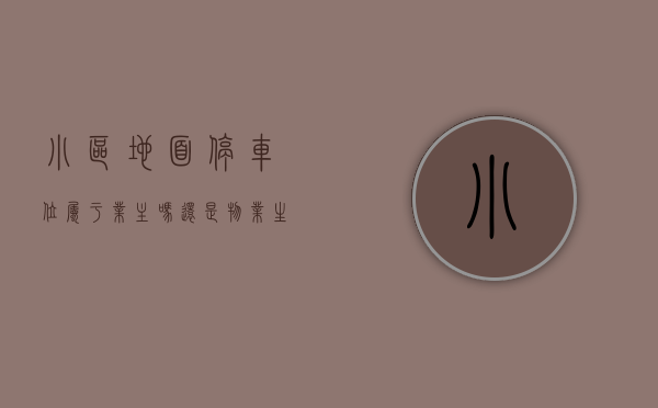 小区地面停车位属于业主吗还是物业（生活中的民法典丨小区地面停车位，归谁？）