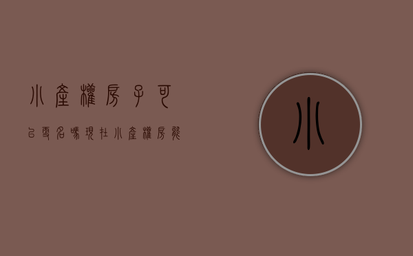 小产权房子可以更名吗现在（小产权房能办理继承和更名吗）(小产权可以更名的房子能买吗)
