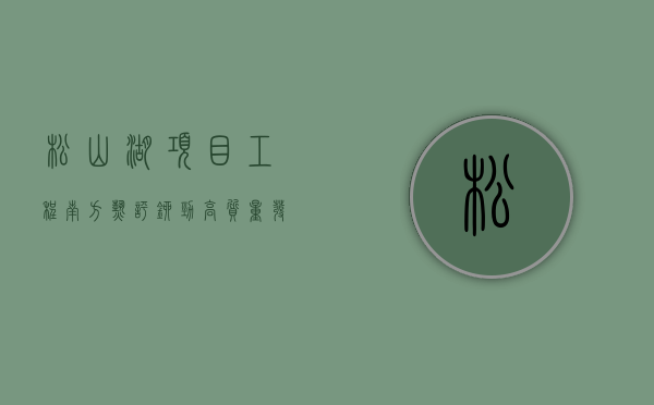 松山湖项目工程（南方热评｜铆劲高质量发展，松山湖当红不让）(松山湖整体规划)