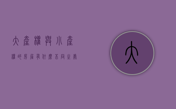 大产权与小产权的房屋有什么不同之处（大产权与小产权的房屋有什么不同）