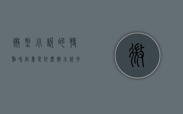 微型小说的特点和定义是什么（微小说：存在的意义）(微型小说的四个特点)