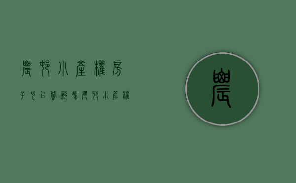 农村小产权房子可以贷款吗（农村小产权房能贷款吗，小产权房的法律效力是怎样的？）