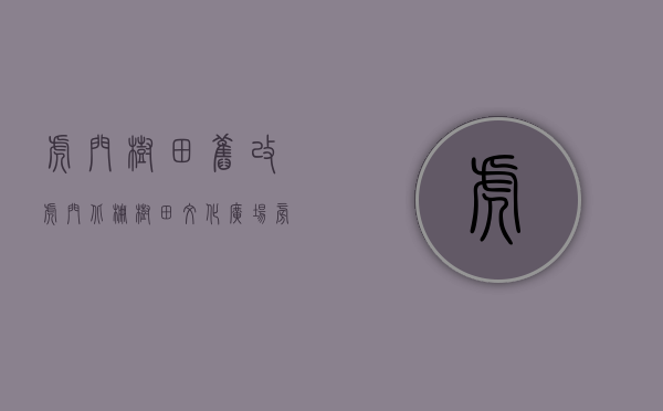 虎门树田旧改（虎门北栅树田文化广场旁边的统建楼小产权房）(虎门树田工业区城市更新)
