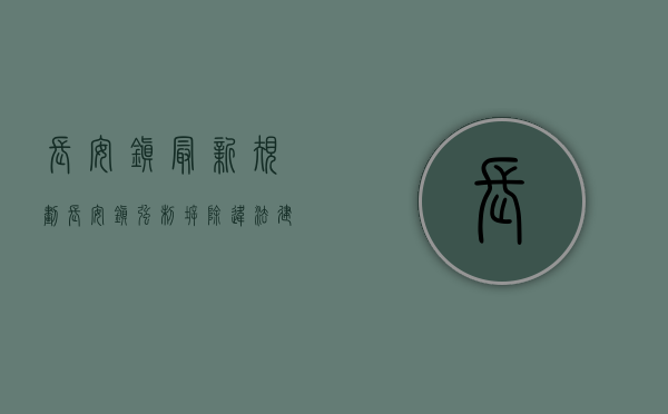 长安镇最新规划（长安镇强制拆除违法建筑19宗，总面积超2万平方米）(长安镇总体规划)