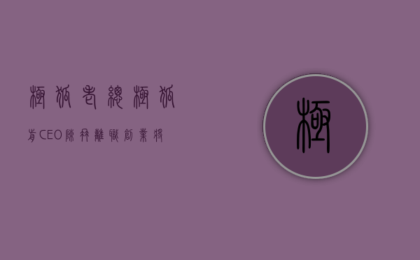 极狐 老总（极狐前CEO陈冉离职创业，将推出基于大模型的软件定义平台｜36氪首发）