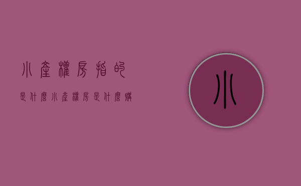 小产权房指的是什么（小产权房是什么？购买需注意哪些核心关键问题，如何把控其风险）