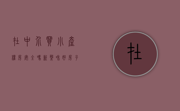 在中介买小产权房安全吗（新盘和好房子都买不起，中介建议买小产权房，有风险吗）