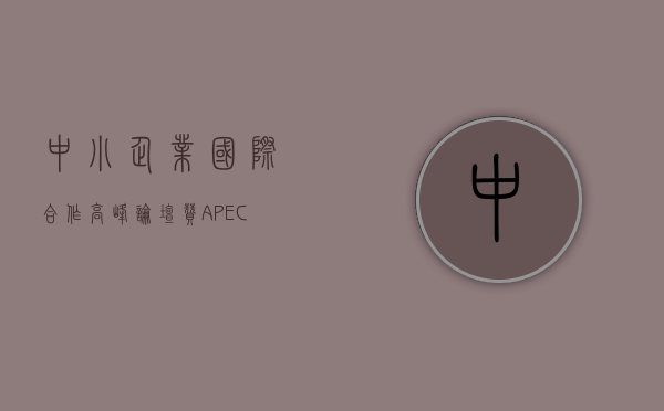 中小企业国际合作高峰论坛（赞！APEC中小企业工商论坛长期落户深圳）(apec中小企业技术交流会)