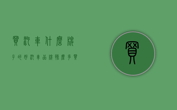 买汽车什么牌子的好（汽车品牌辣么多，买车听谁的最靠谱？）(买汽车啥牌子好)