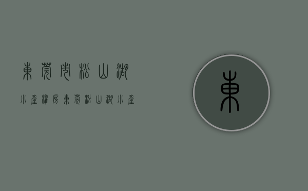 东莞市松山湖小产权房（东莞松山湖小产权房《柏林天境》华为0距离，8栋小区房，发绿本）