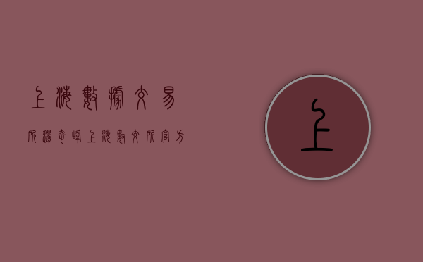上海数据交易所汤奇峰（上海数交所官方网站正式推出“金融板块”信息平台）