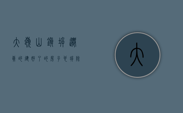 大岭山镇拆迁（真的建好了的房子也拆除了，大岭山镇重点整治“两违”）(大岭山改造)