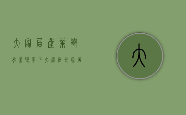 大家居产业链（行业变革下，大家居是家居企业破局之钥吗？）(大家居app)