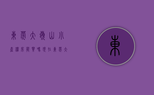 东莞大岭山小产权房能买吗现在（东莞大岭山小产权房价格是大多数人承受范围内的）